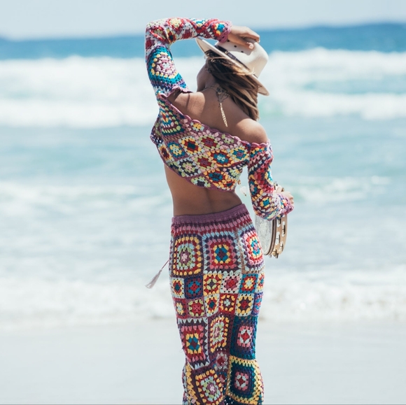 Spell and the Gypsy Carnaby Crochet Crop top and Maxi Skirt Set - Picture 2 of 7